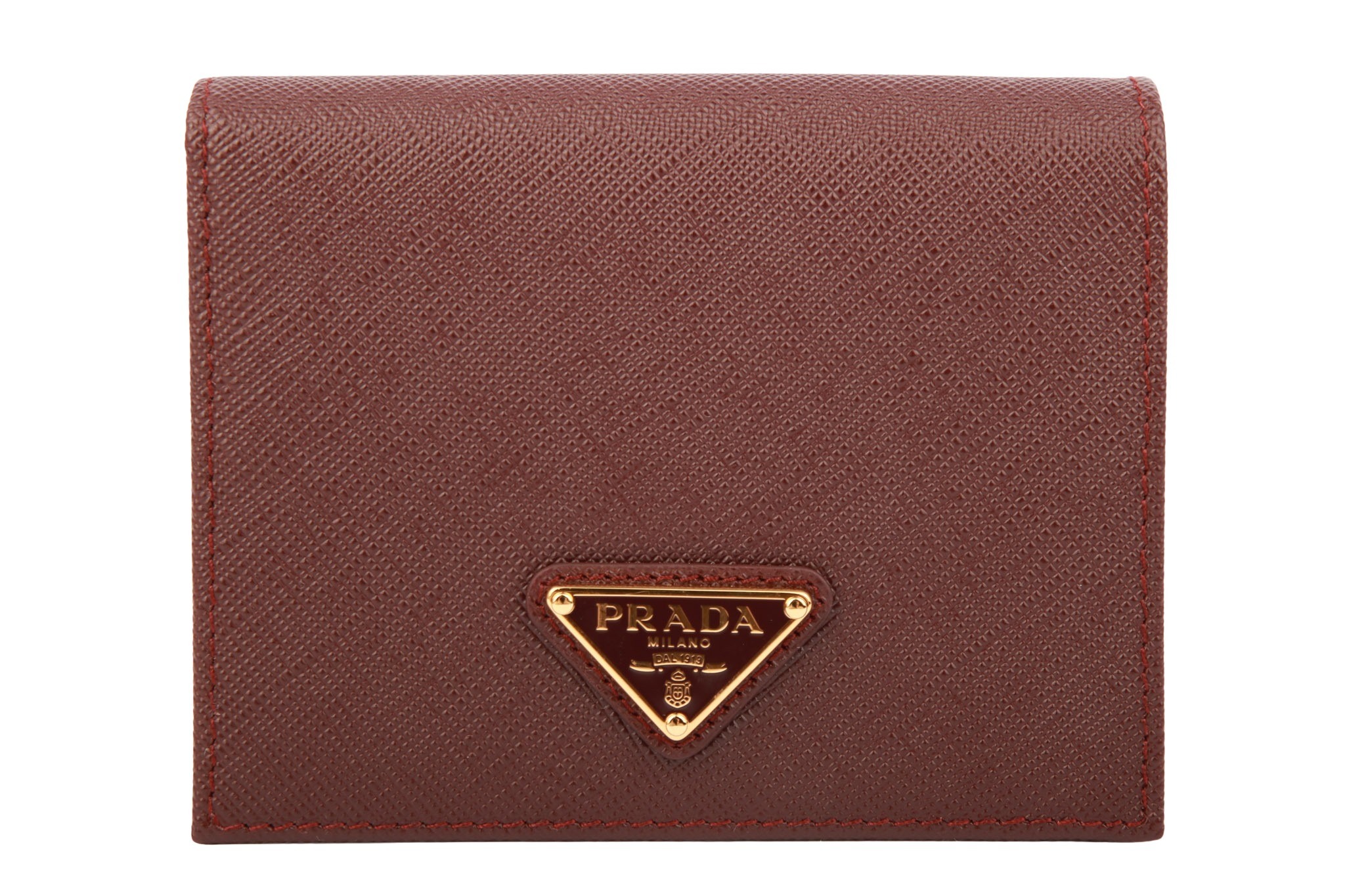 Prada Portemonnaie Saffiano Leder Burgundy Prada Portemonnaie Saffiano Leder Burgundy