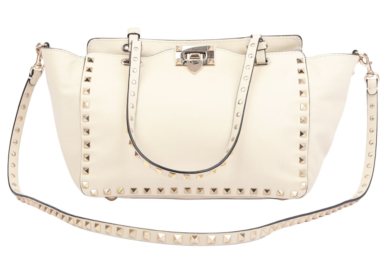 Valentino Garavani Rockstud Bag Small Creme