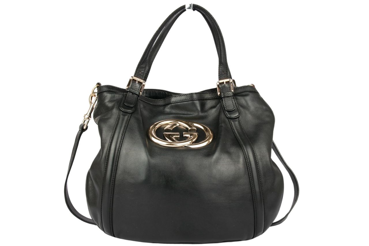 Gucci Britt Handbag GG Leather Beige