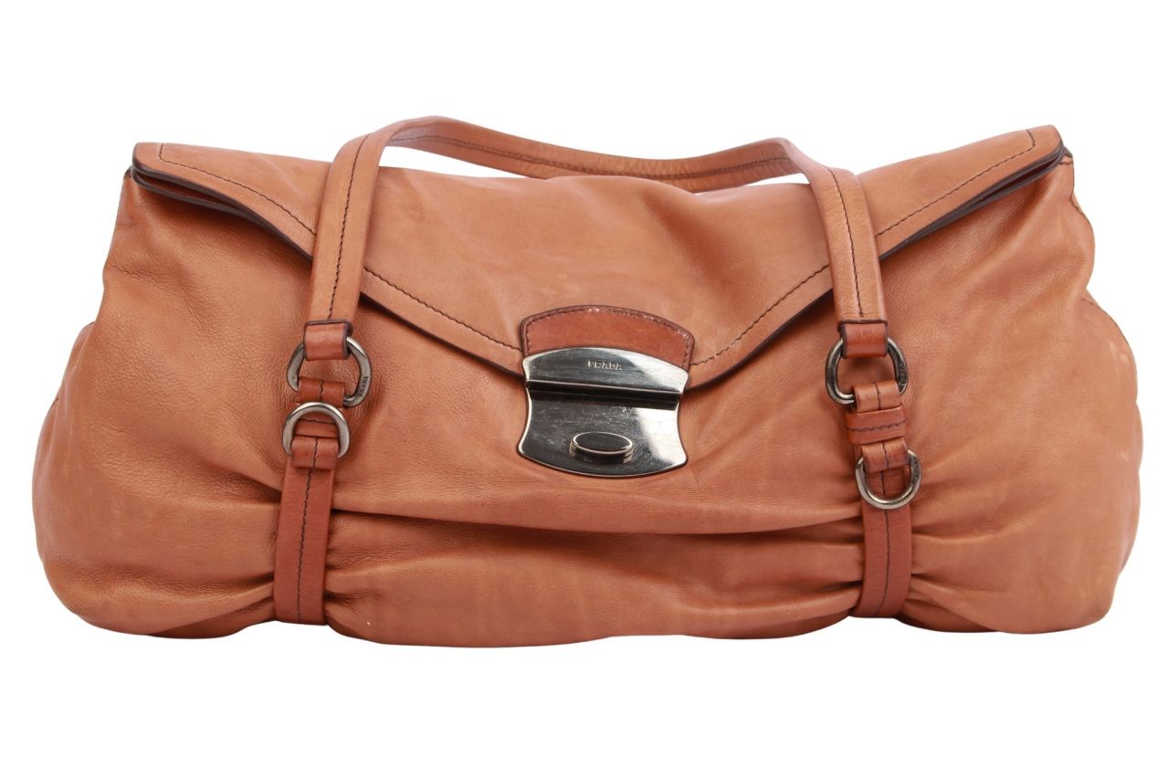 Prada Buffalo Easy Schultertasche Braun