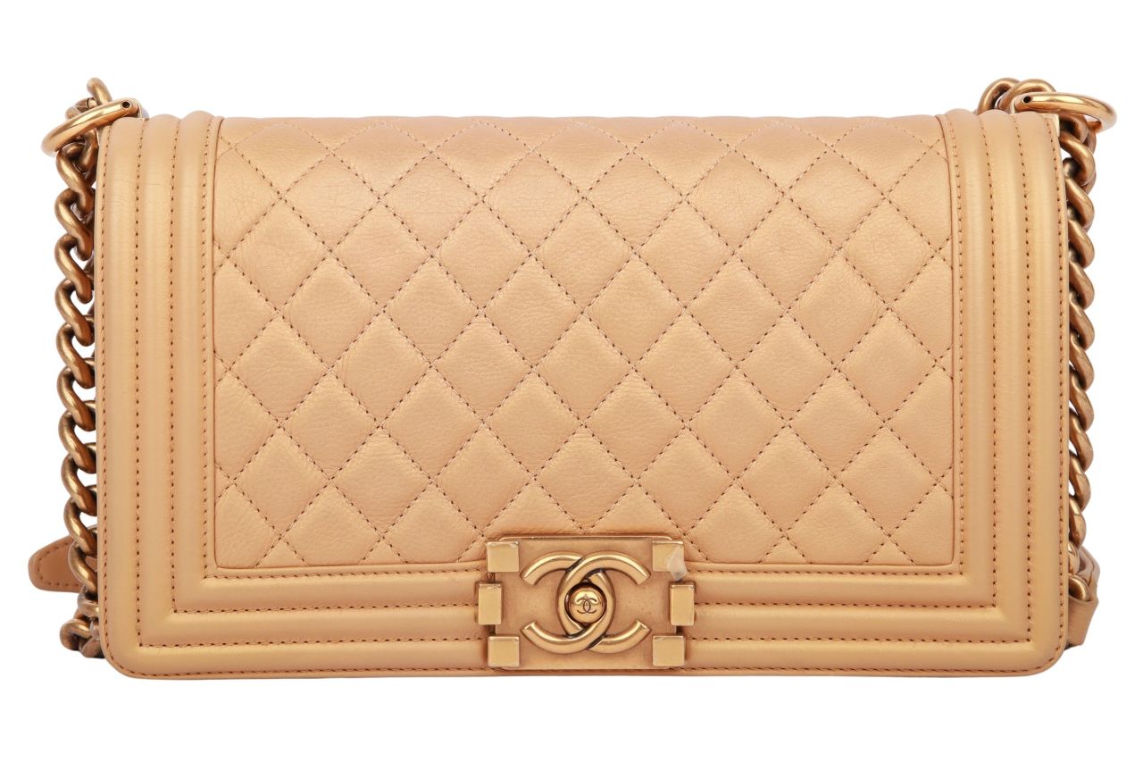 Chanel Boy Bag Old Medium Braun