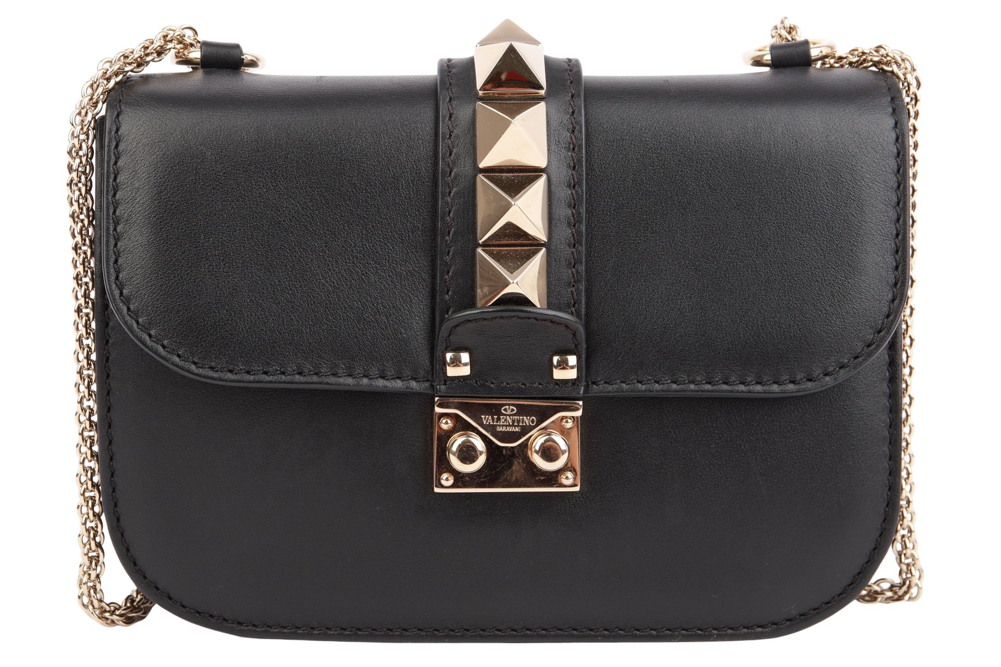 Valentino Garavani Rockstud Spike Shoulder Bag Schwarz