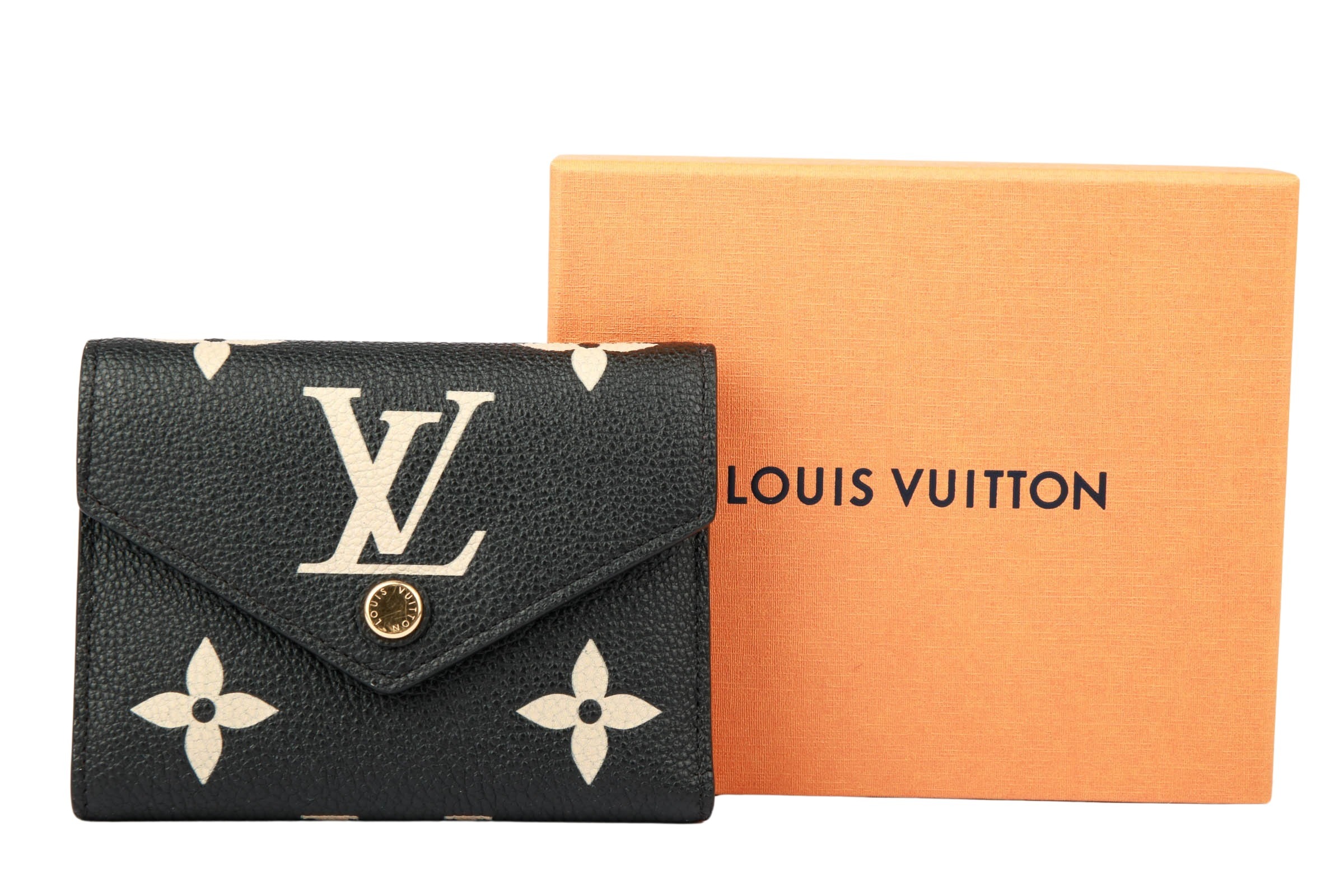 Louis Vuitton Victorine Bicolor Wallet Black / Beige
