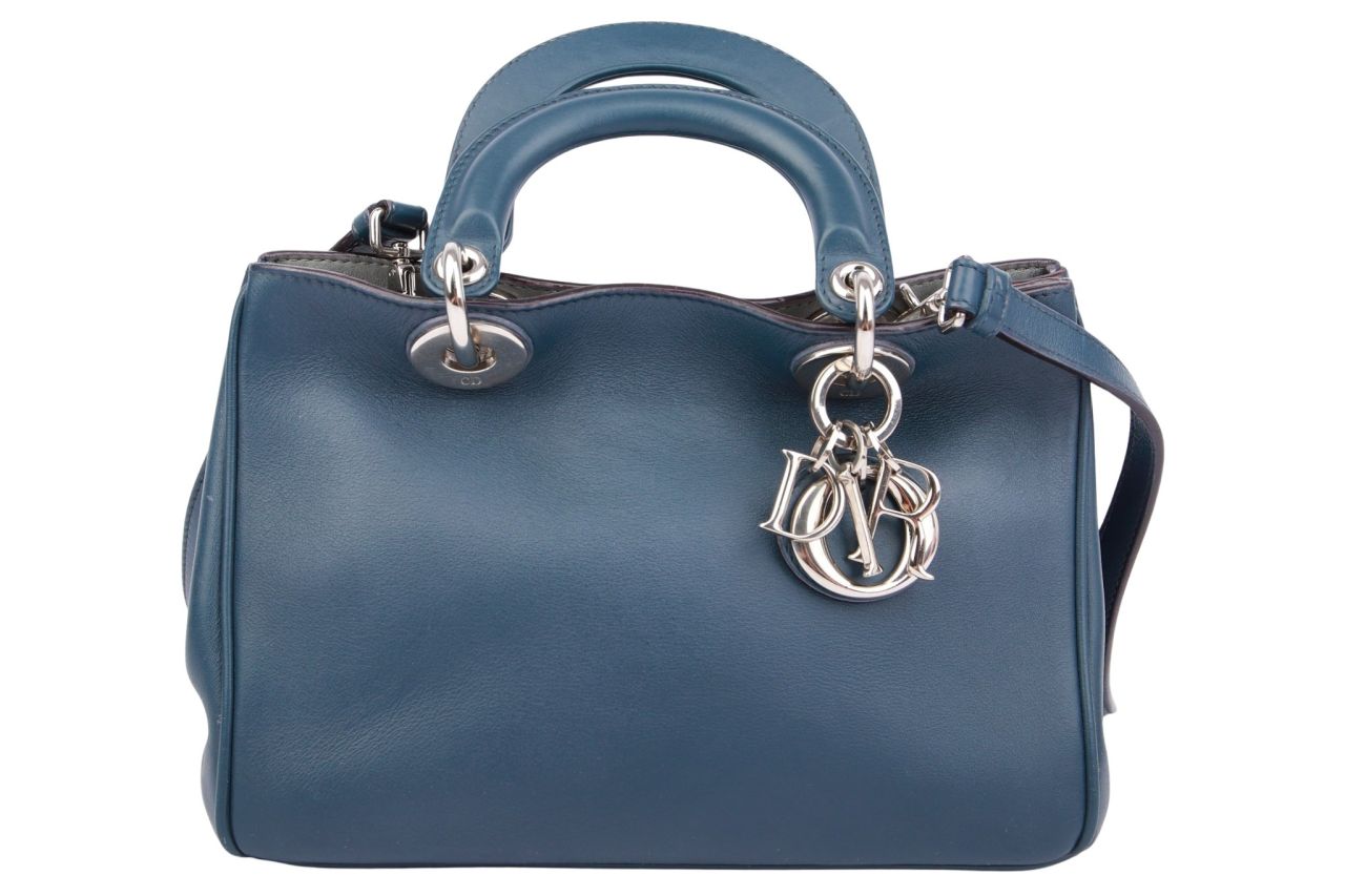 Dior Diorissimo Mini Bag Leder Blau