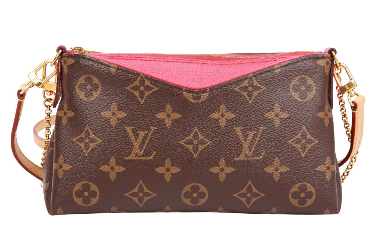 Louis Vuitton Pallas Clutch Monogram Canvas / Rot