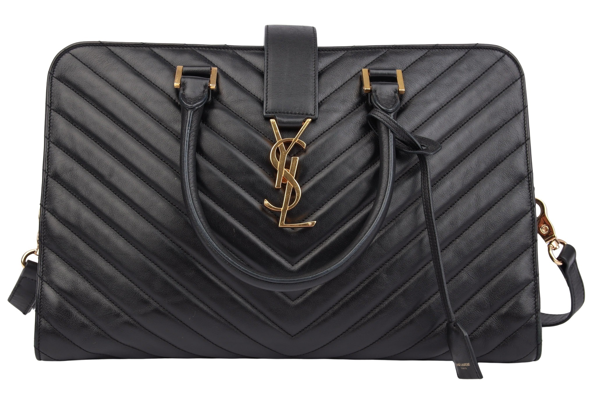 Saint Laurent Monogram Matelassé Tote Bag Schwarz