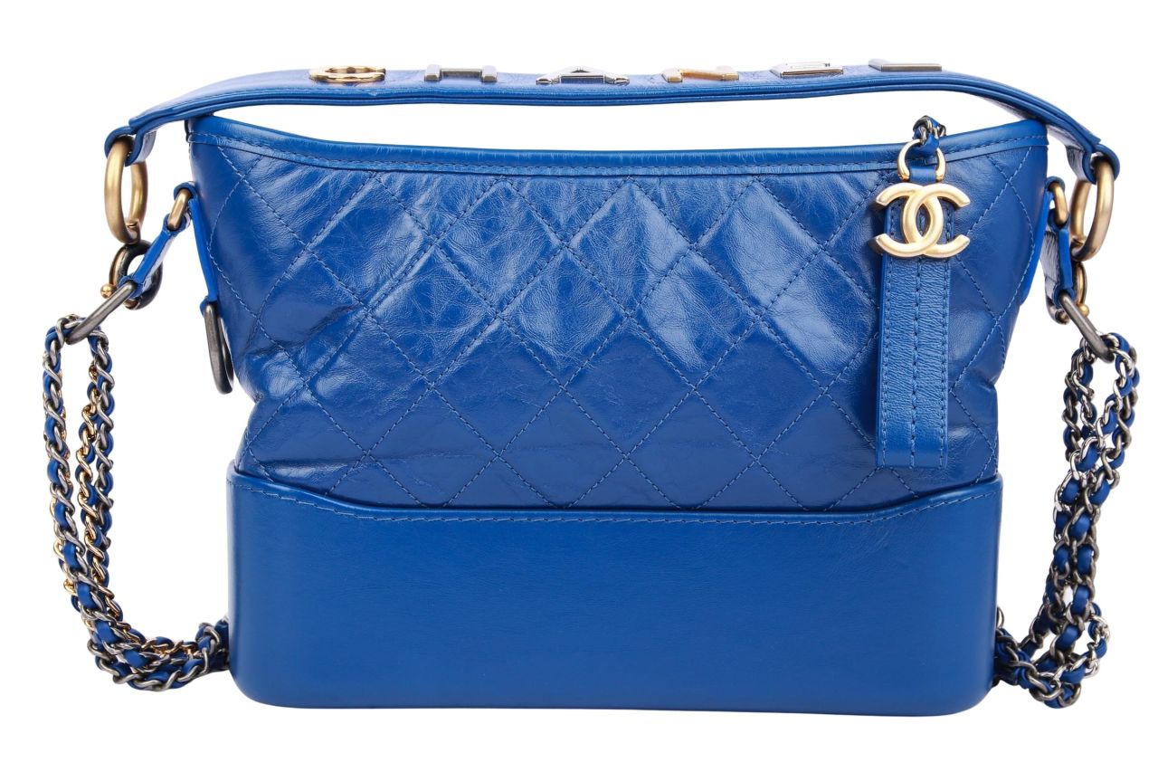 Chanel Gabrielle Medium Blau Leder