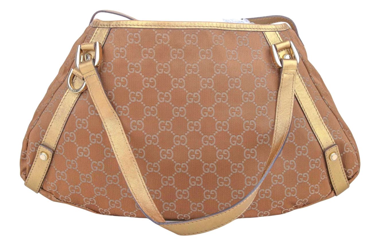 Gucci Guccissima Shoulder Bag Braun / Gold