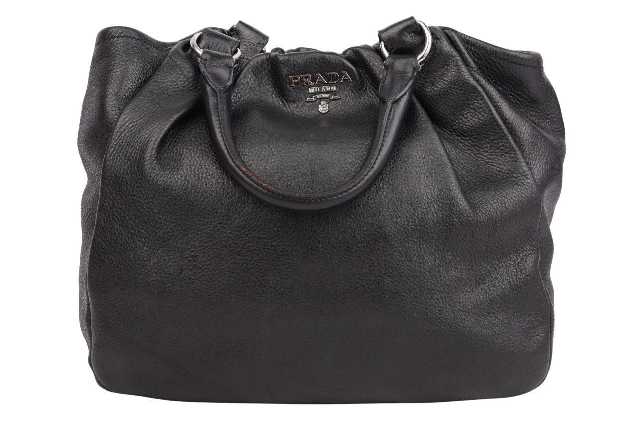 Prada Shopper Leder Schwarz