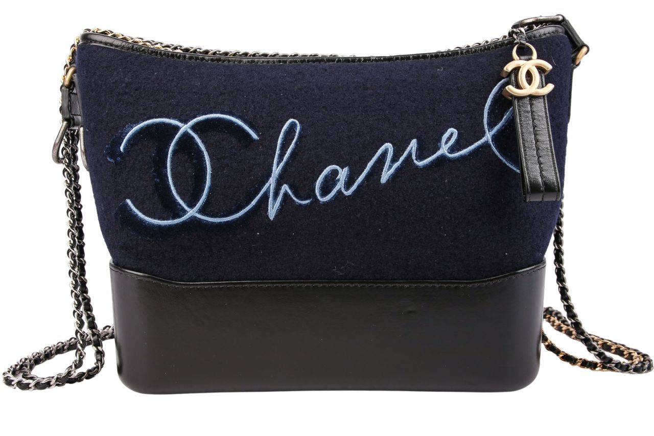 Chanel Gabrielle Medium Schwarz Blau Limited Paris-Hamburg-Edition