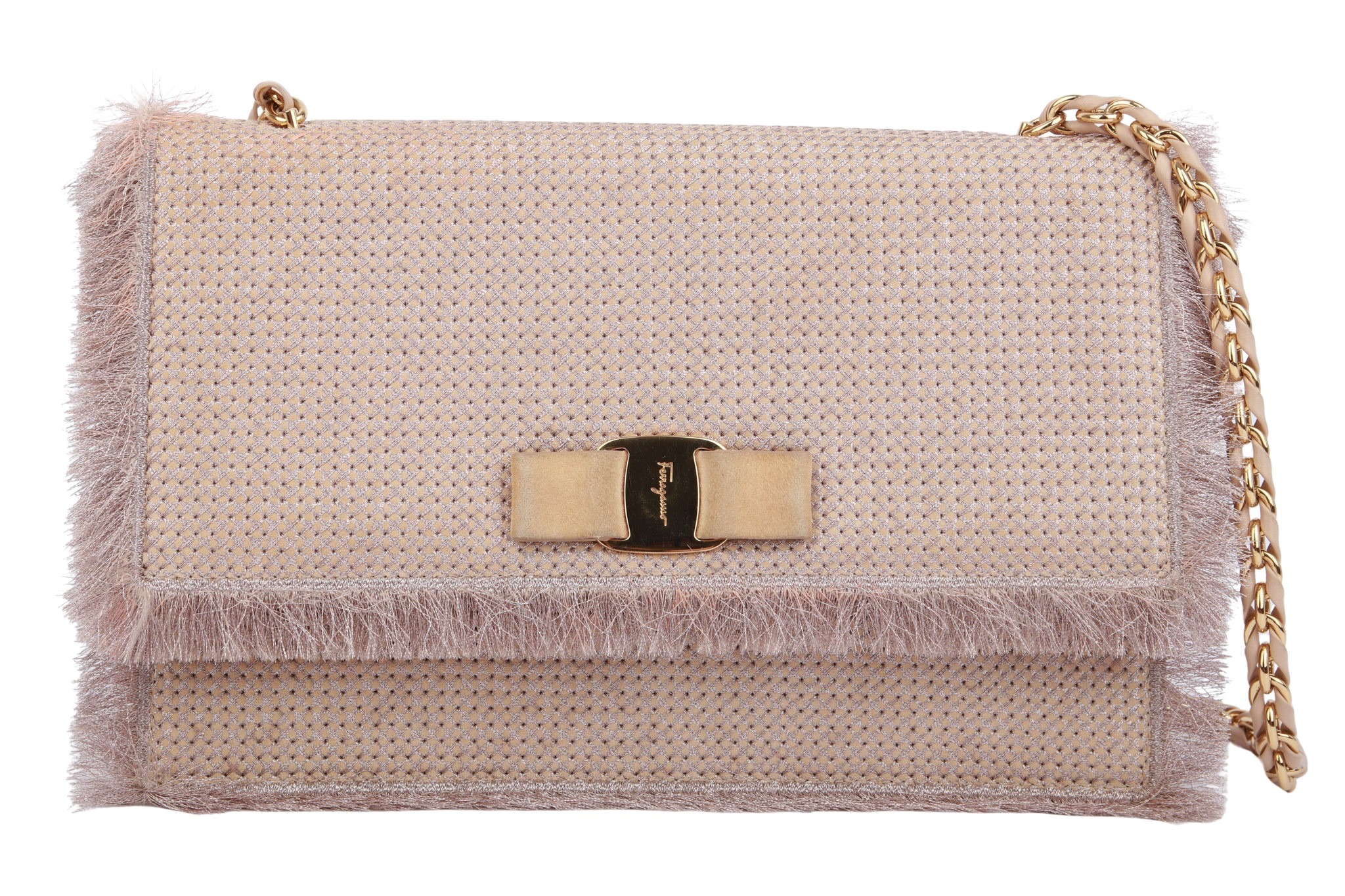 Salvatore Ferragamo Genie Umhängetasche Beige