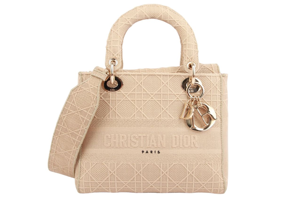Dior Book Tote Oblique Stickerei Ecru