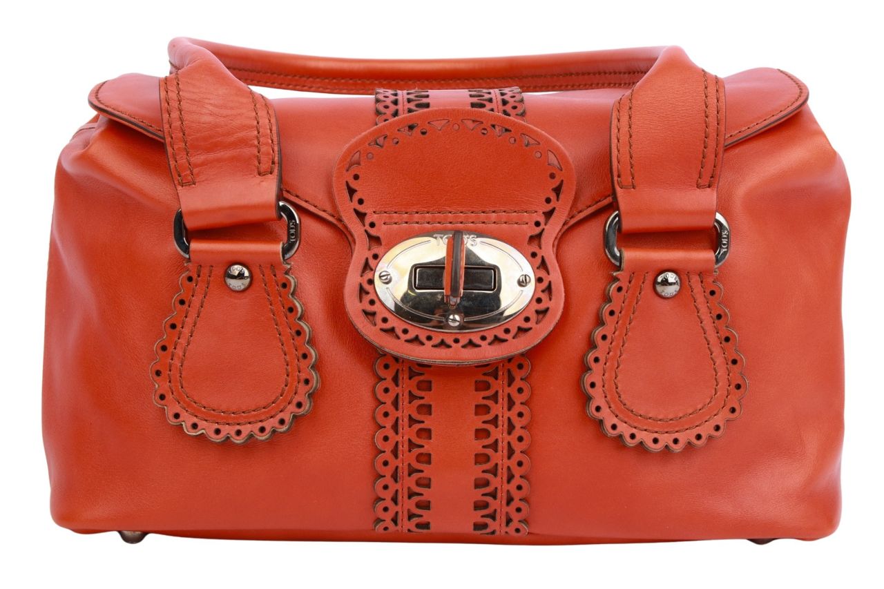 Tod's Handtasche Leder Orange