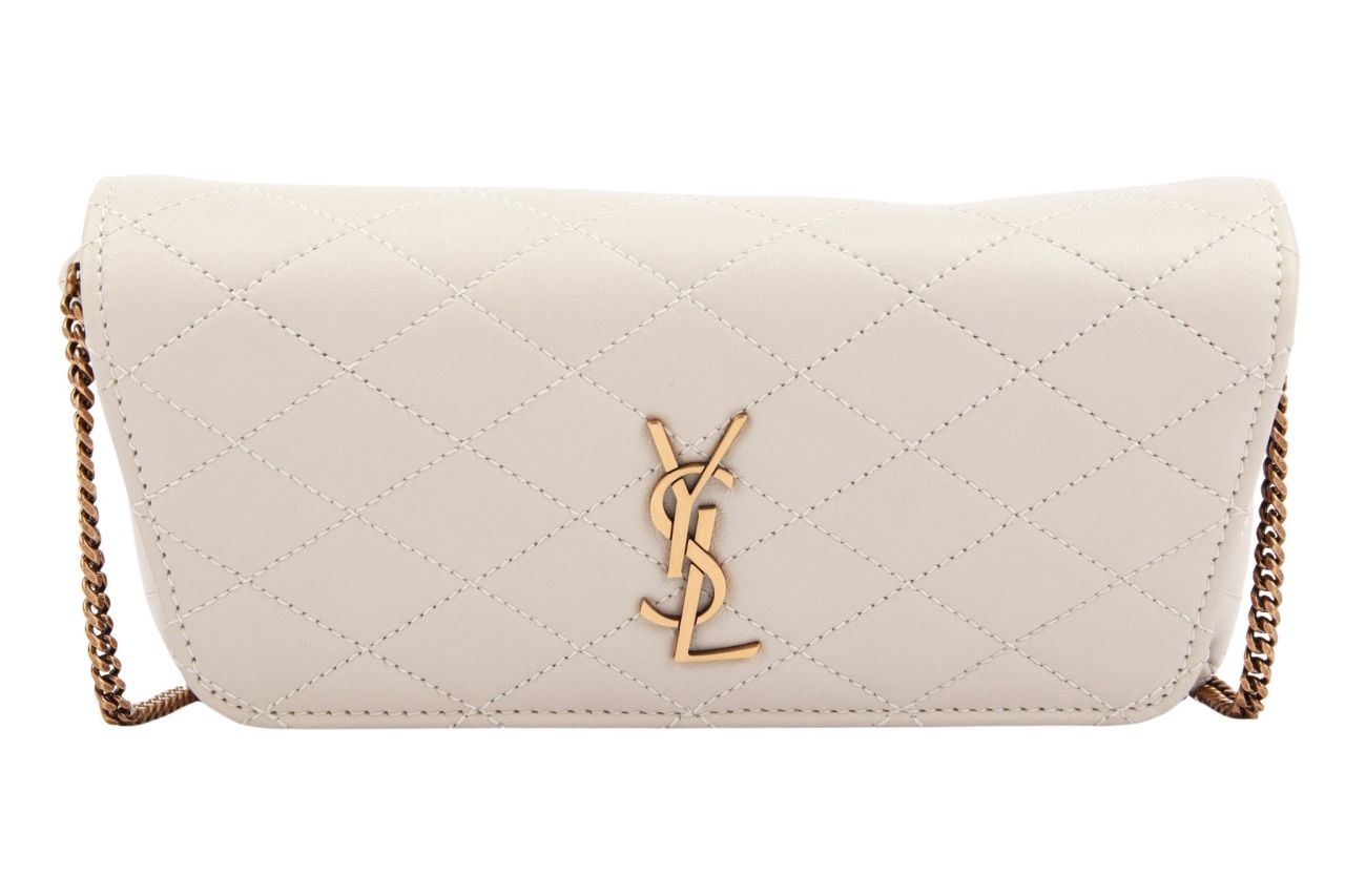 Saint Laurent Gaby Mini Leder Creme