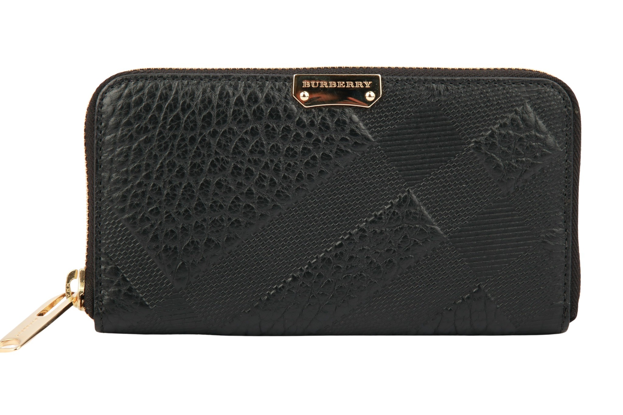 Burberry Portemonnaie Leder Schwarz