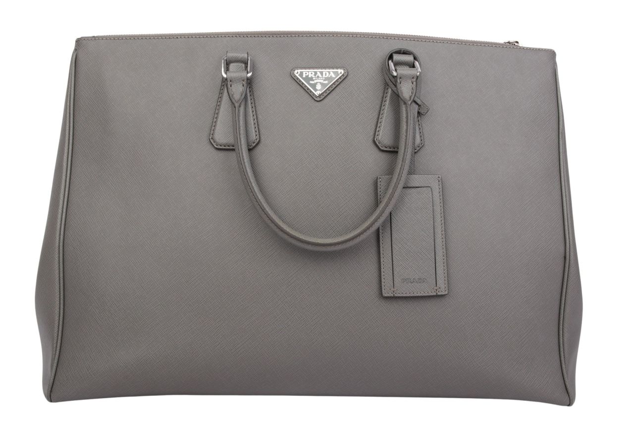 Prada Große Galleria Saffiano Leder Grau
