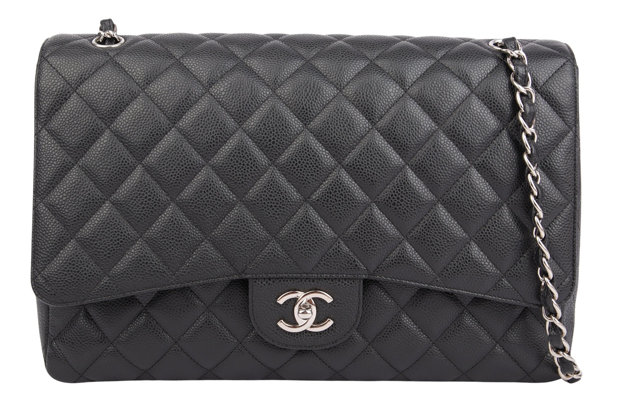 Chanel Jumbo Double Flap Bag Caviar Leder Schwarz