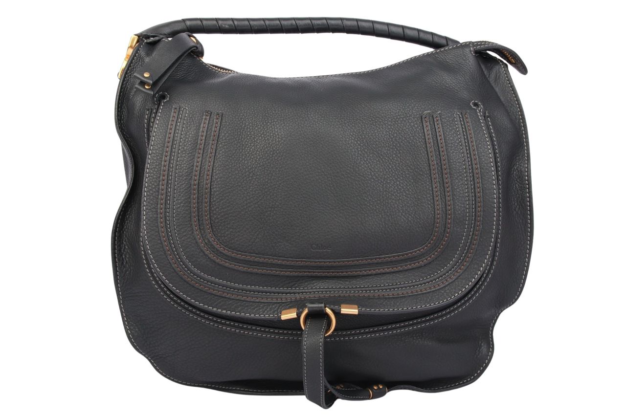 Chloé Marcie Large Leder Schwarz