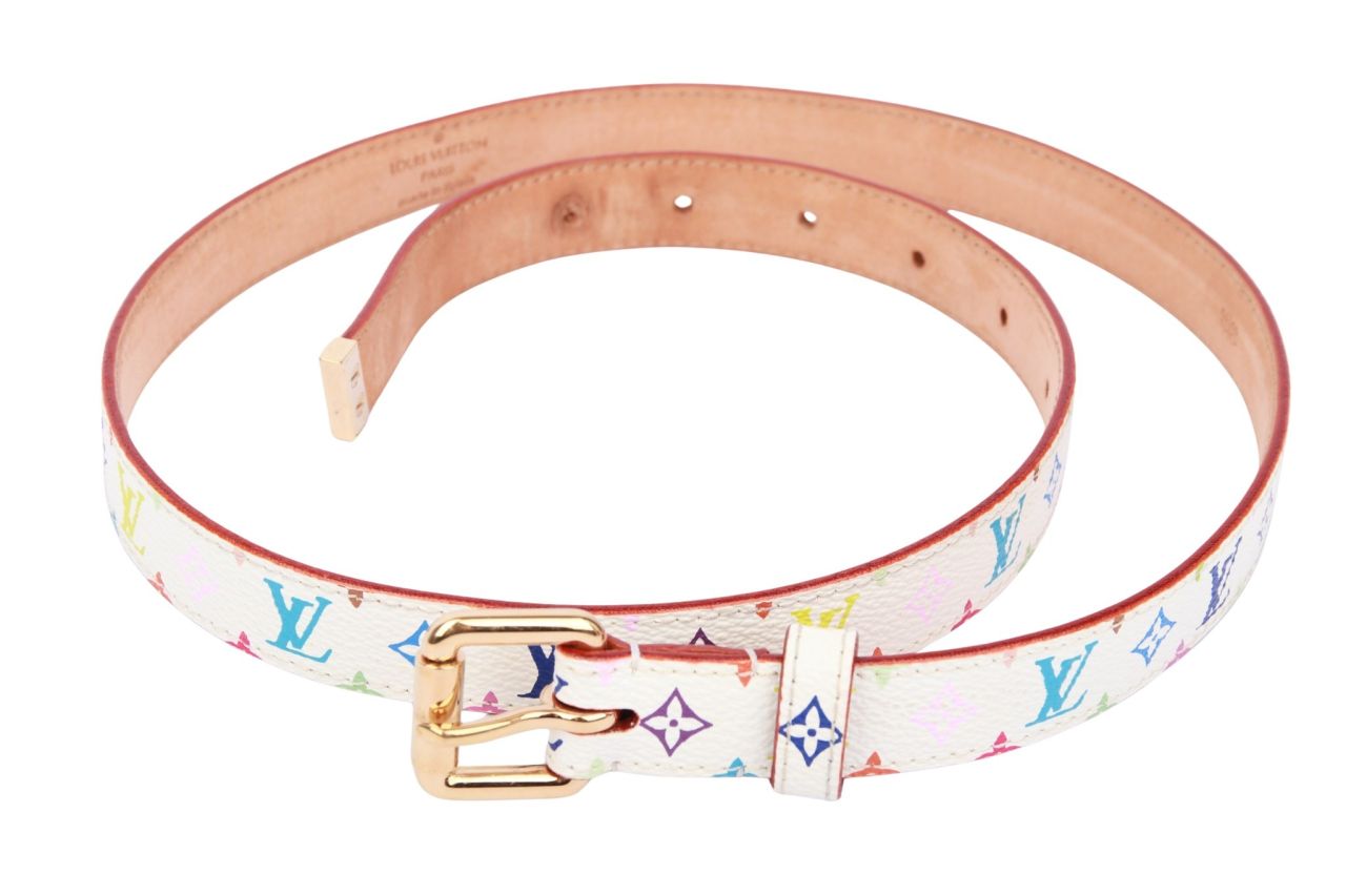 Louis Vuitton Gürtel Monogram Multicolor Weiß