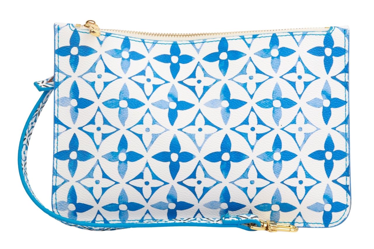 Louis Vuitton Pochette "By the Pool" Blau Weiß