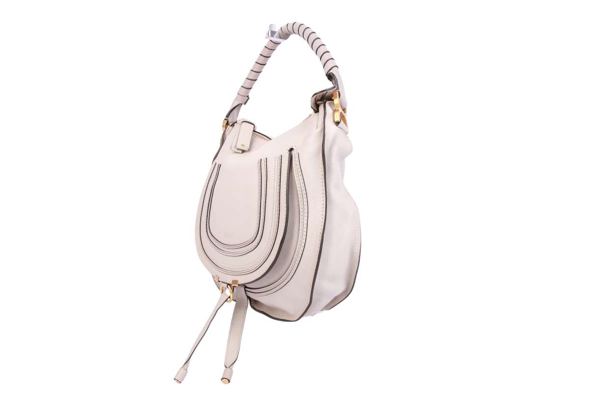 Chloé Marcie Hobo Tasche Hellgrau | Luxussachen.com