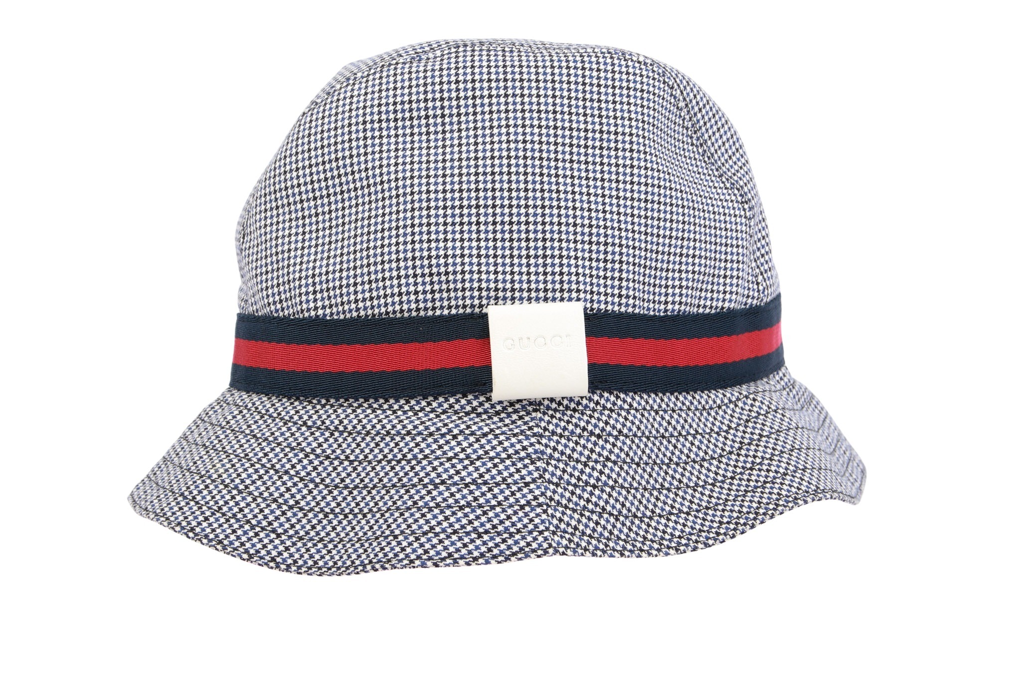 Gucci Fischerhut Bau Weiß Canvas Gr. S