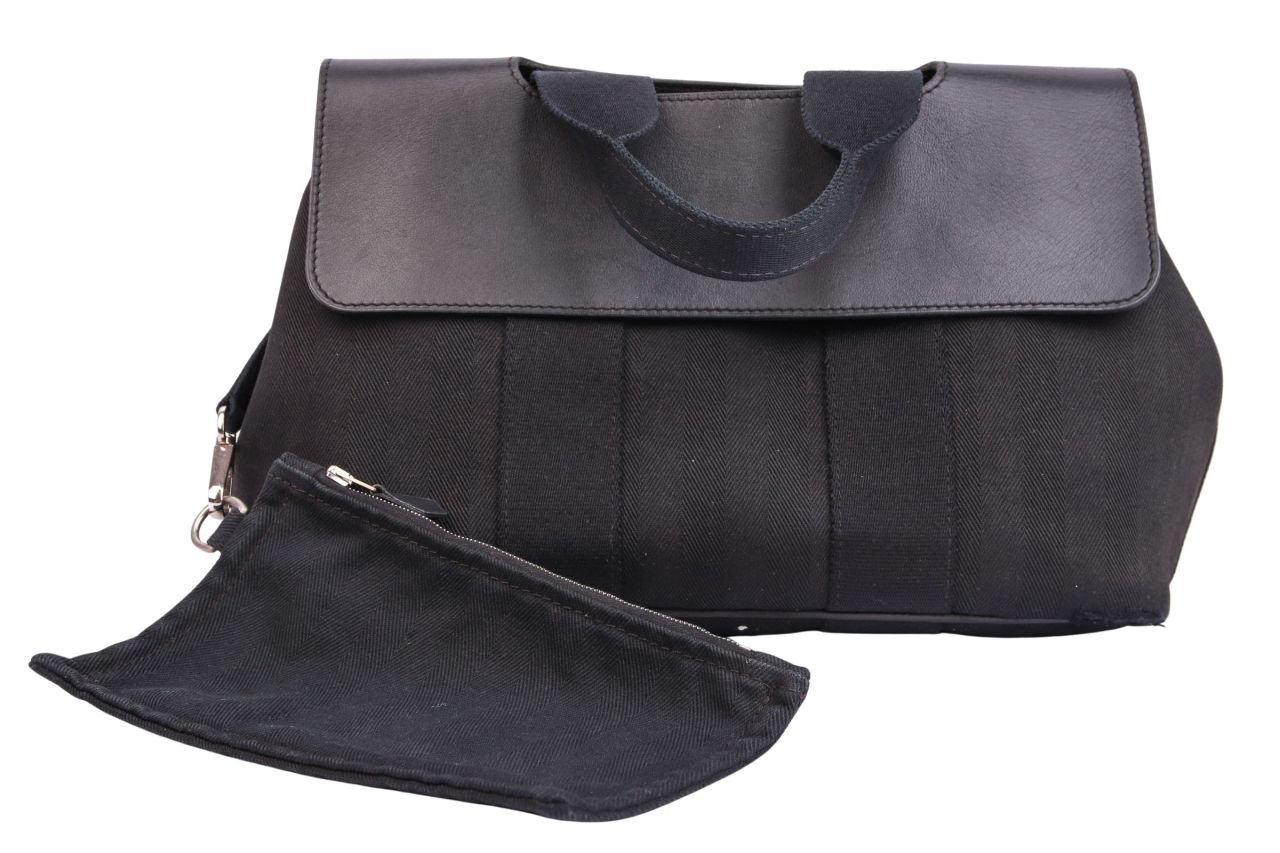 Hermès Valparaiso Long Toile / Swift Schwarz