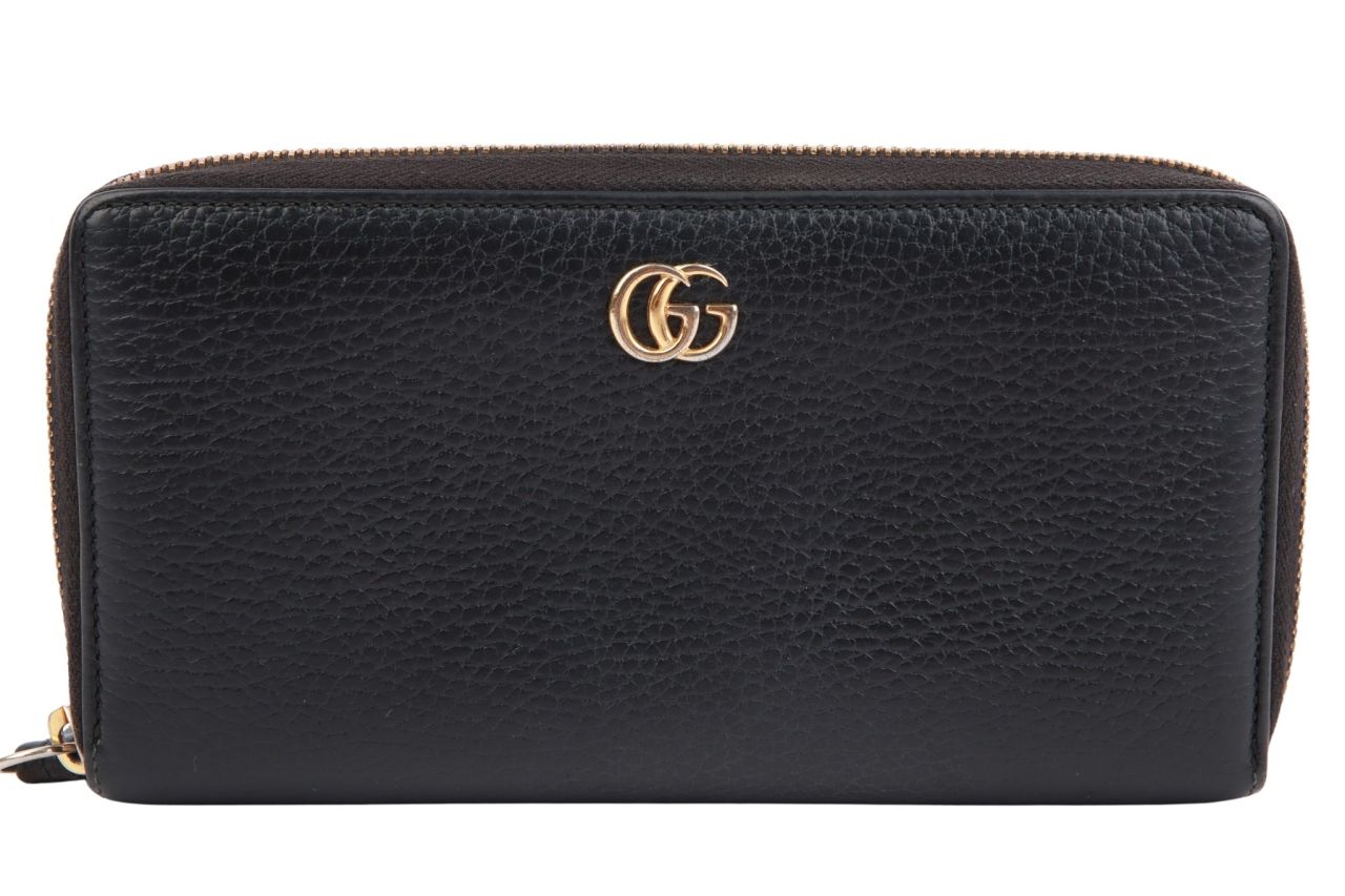 Gucci Portemonnaie GG Leder Schwarz