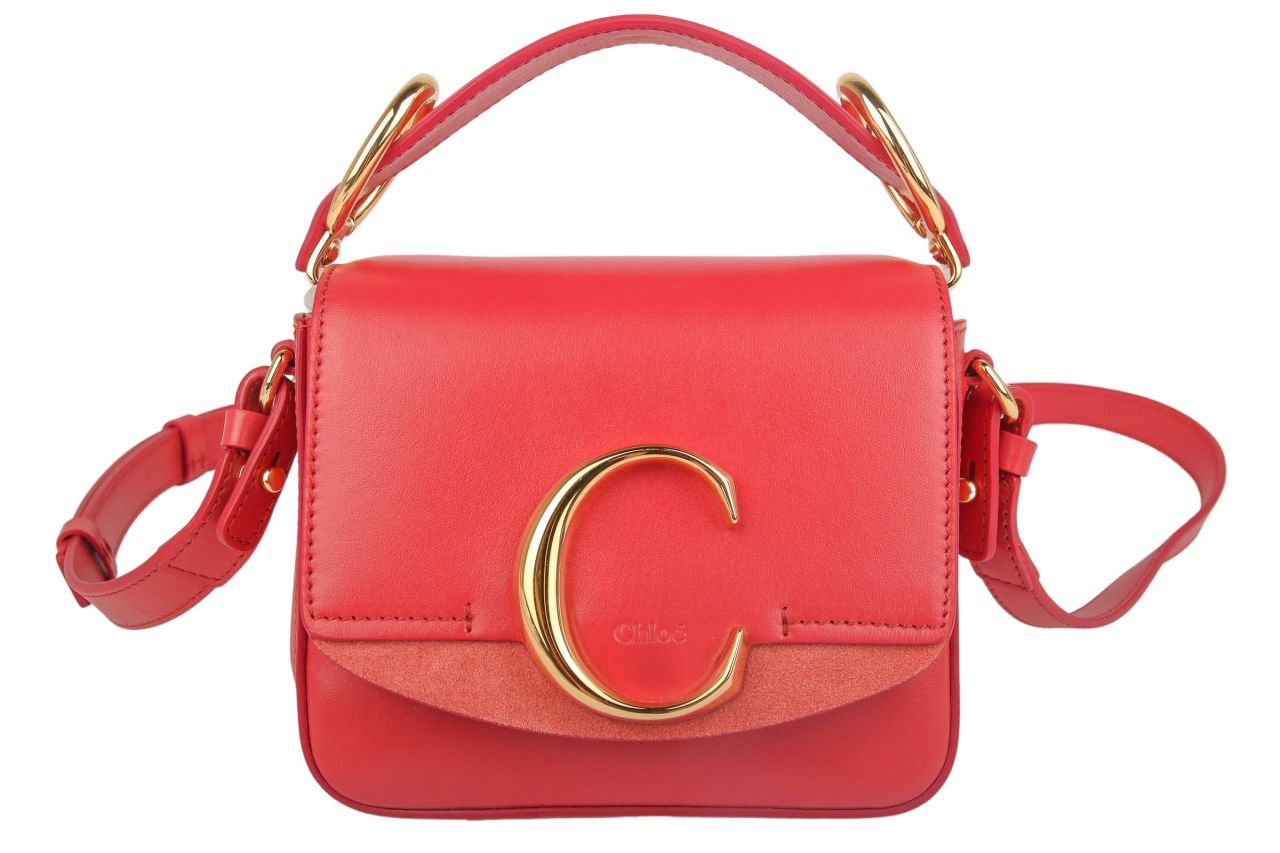 Chloé C Bag Mini Scarlet Leder Pink