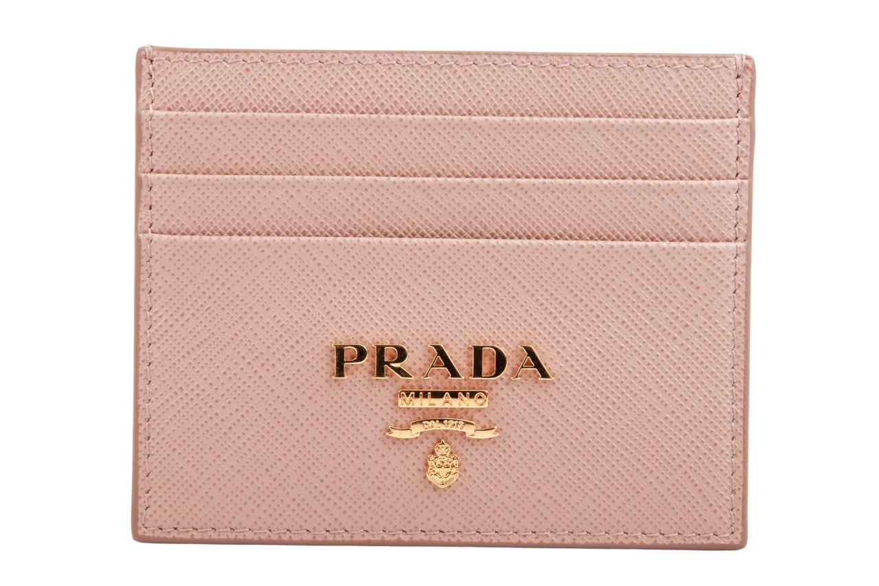 Prada Cardholder Saffiano Leder Altrosa