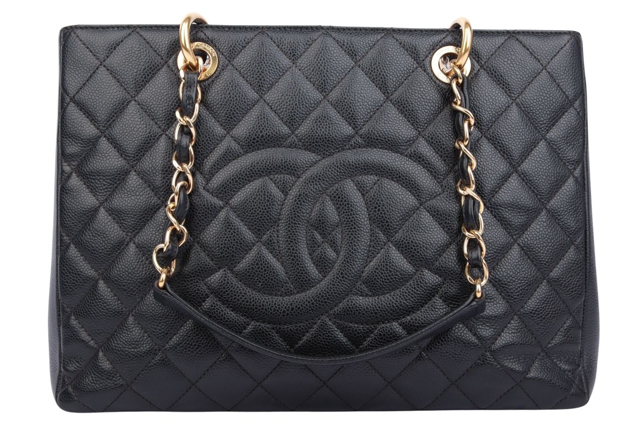 Chanel Grand Shopping Tote Kaviar Leder Schwarz