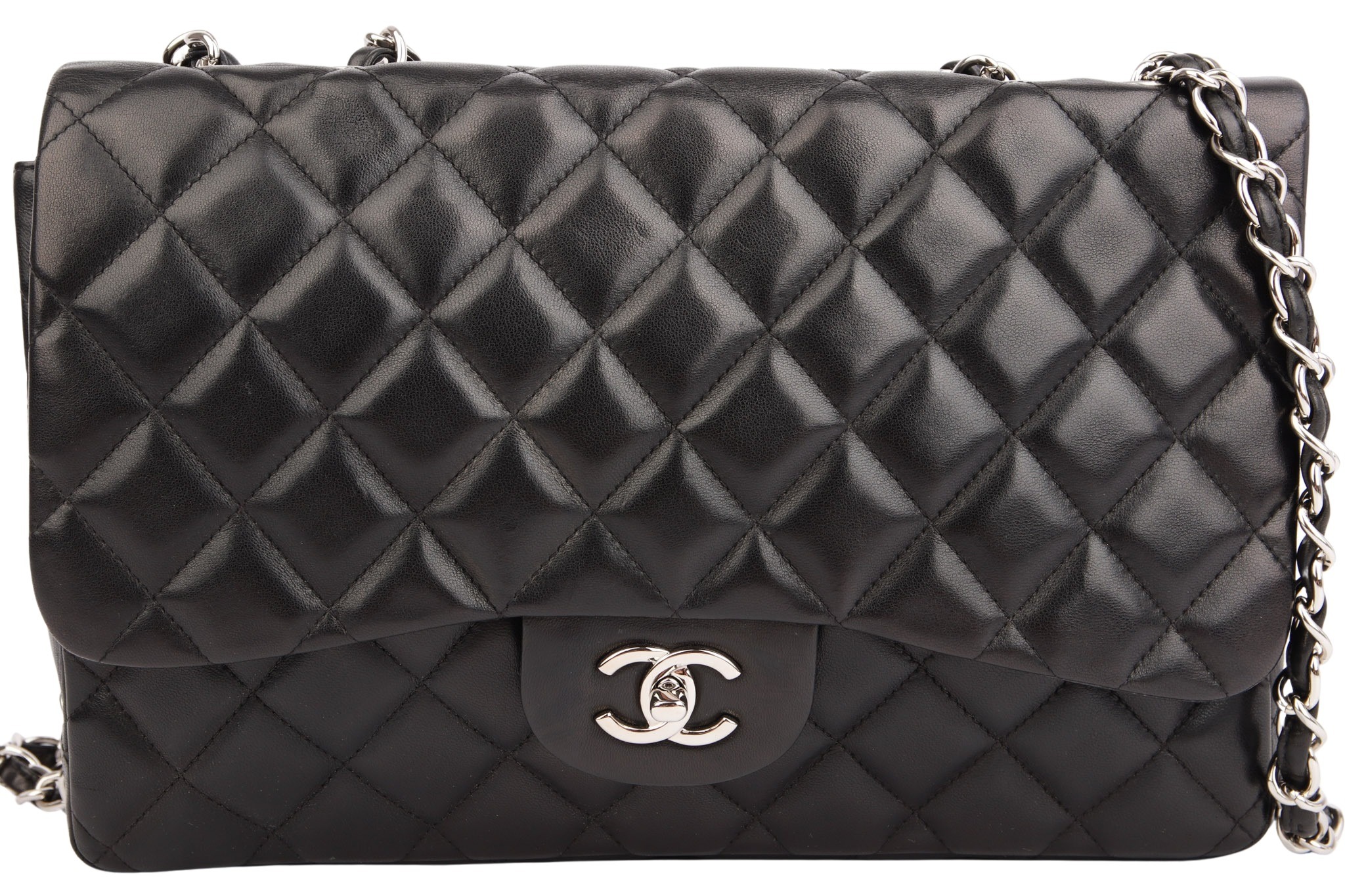 Chanel Timeless Single Flap Bag Jumbo Schwarz