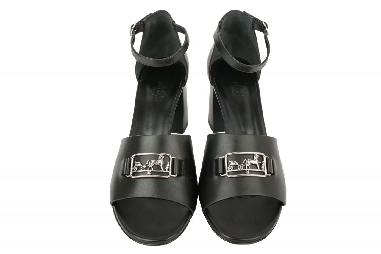 Hermès Viaggio 60 Sandals Gr. 41 Black