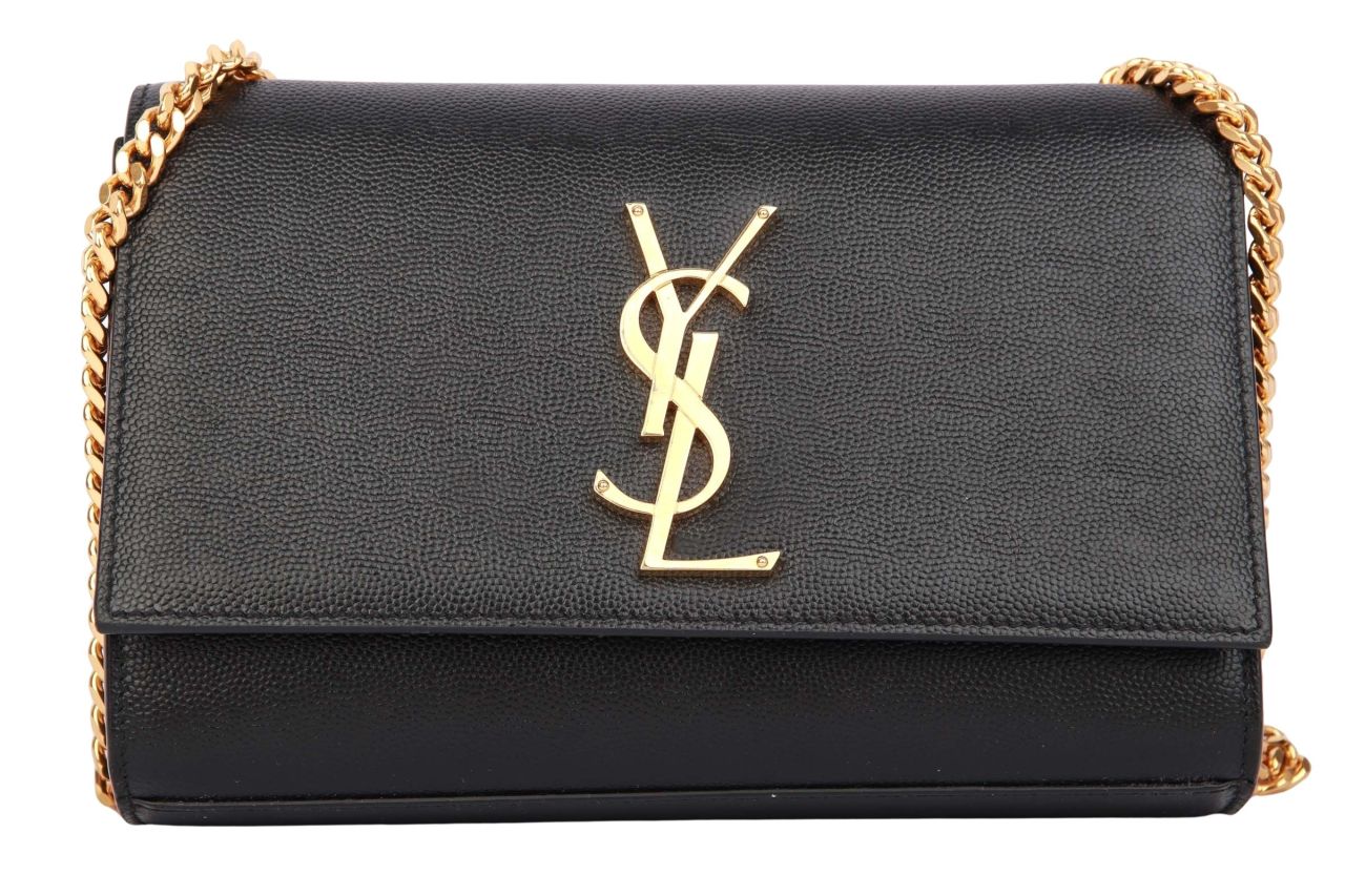 Saint Laurent Kate Small Leder Schwarz