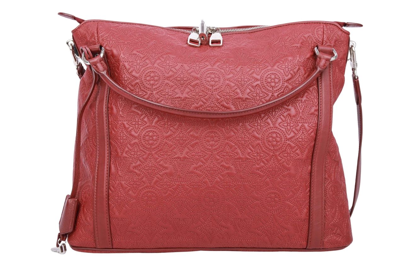 Louis Vuitton Antheia Ixia MM Monogram Stiched Bag Bordeaux