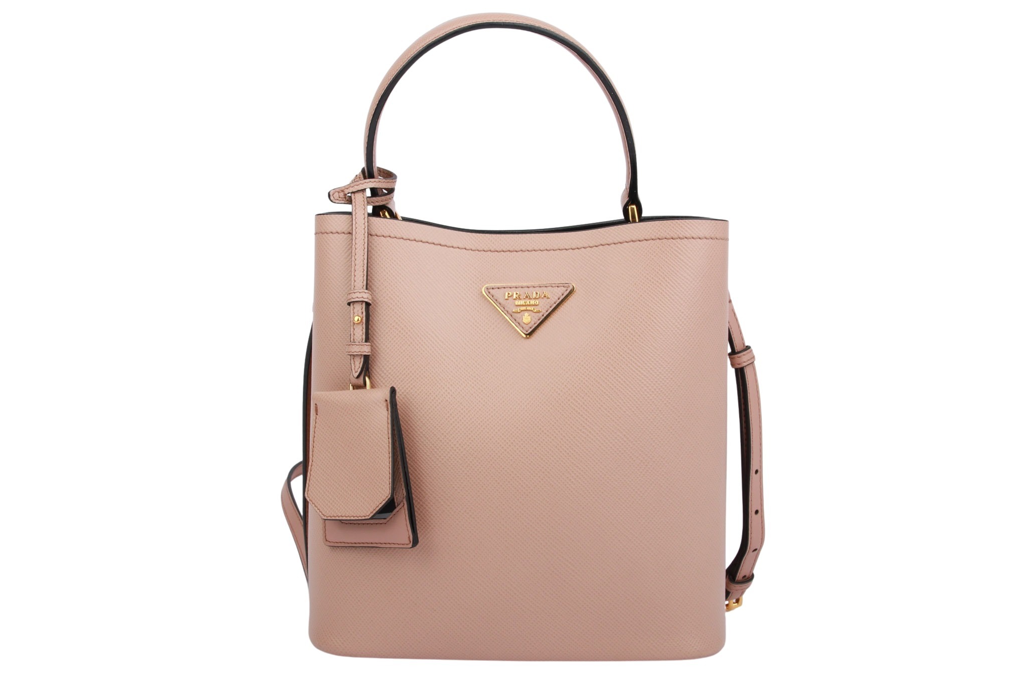 Prada Panier Small Bag Saffiano-Leder Beige