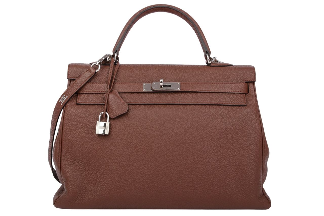Hermès Kelly 32 Togo Leder Braun