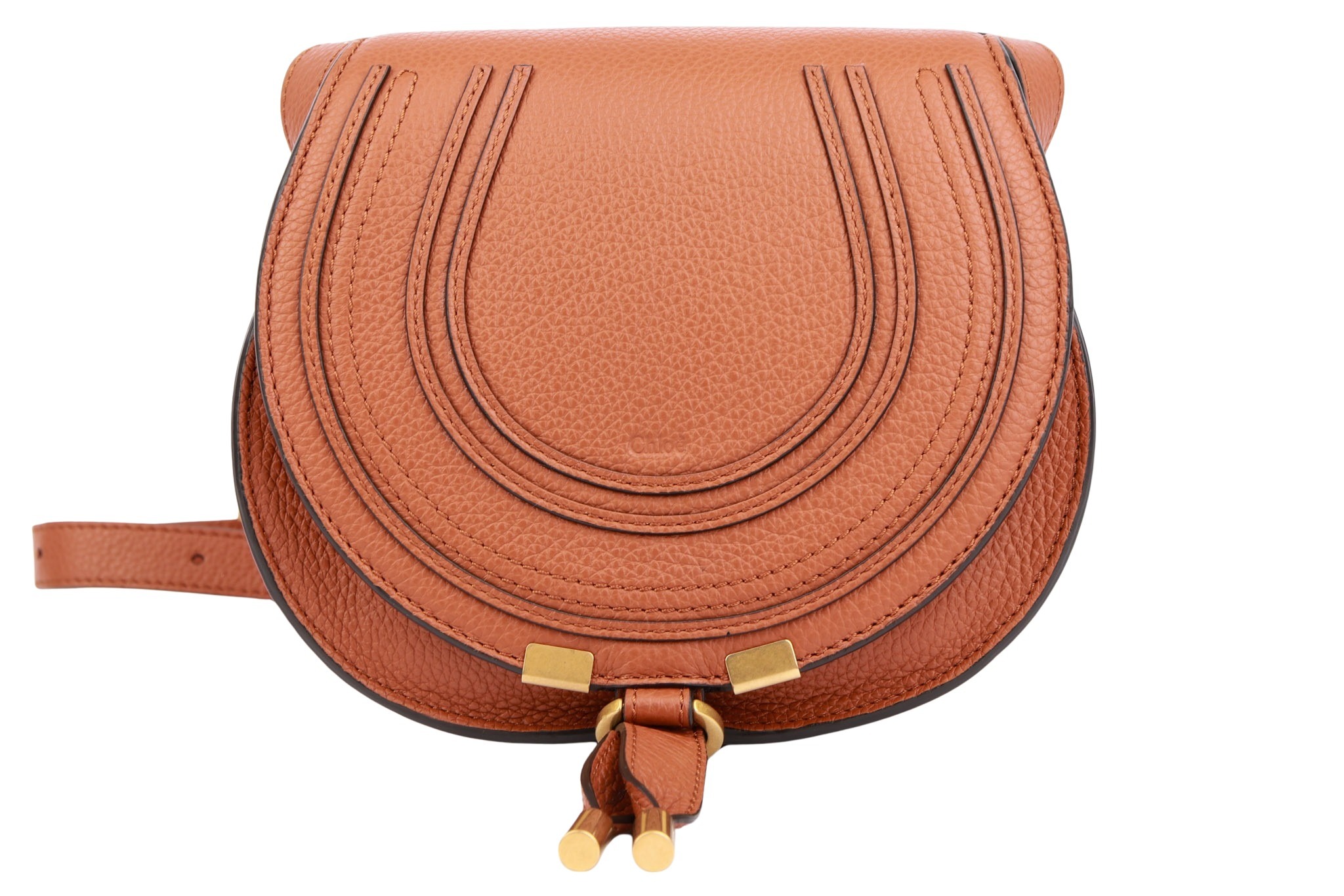 Chloé Marcie Mini Crossbody Bag Cognac