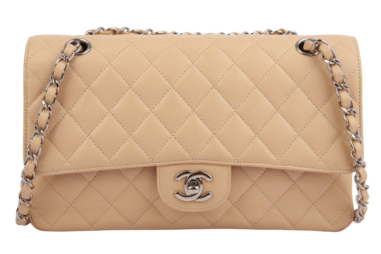 Chanel Classic Flap Bag Medium Beige