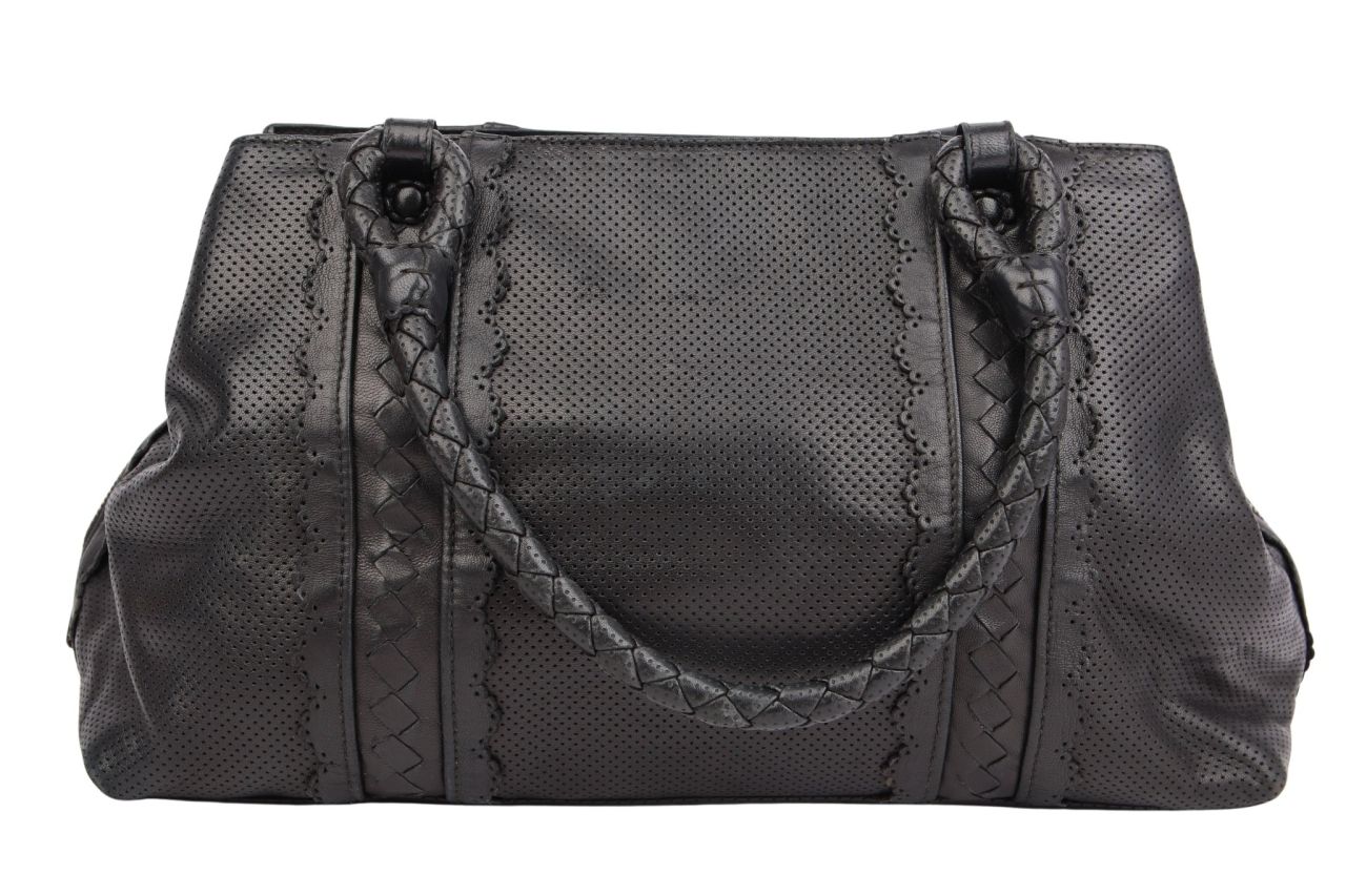 Bottega Veneta Handtasche Schwarz Leder