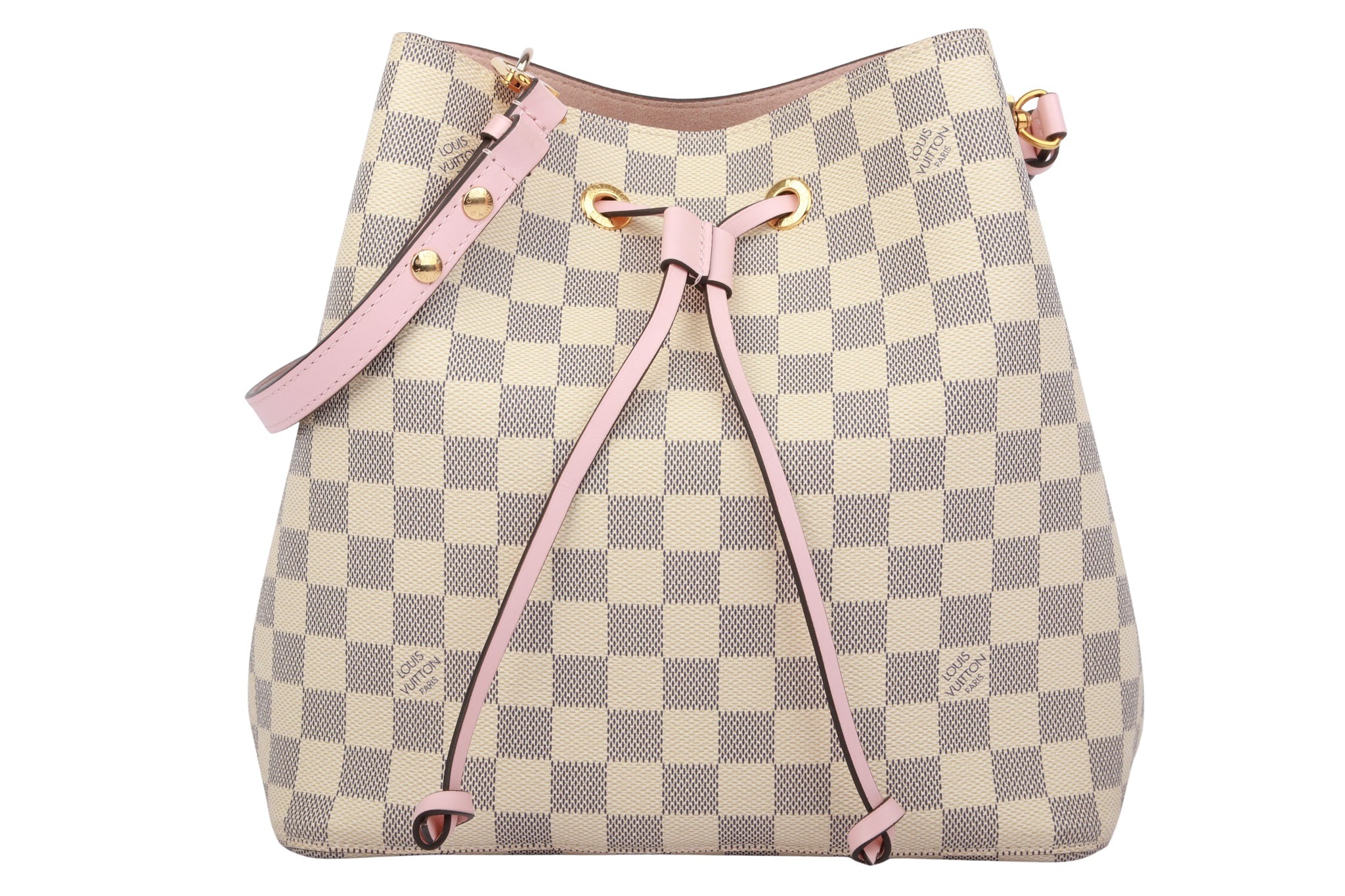 Louis Vuitton Néo Noé MM Beuteltasche Damier Azur Canvas / Rosa