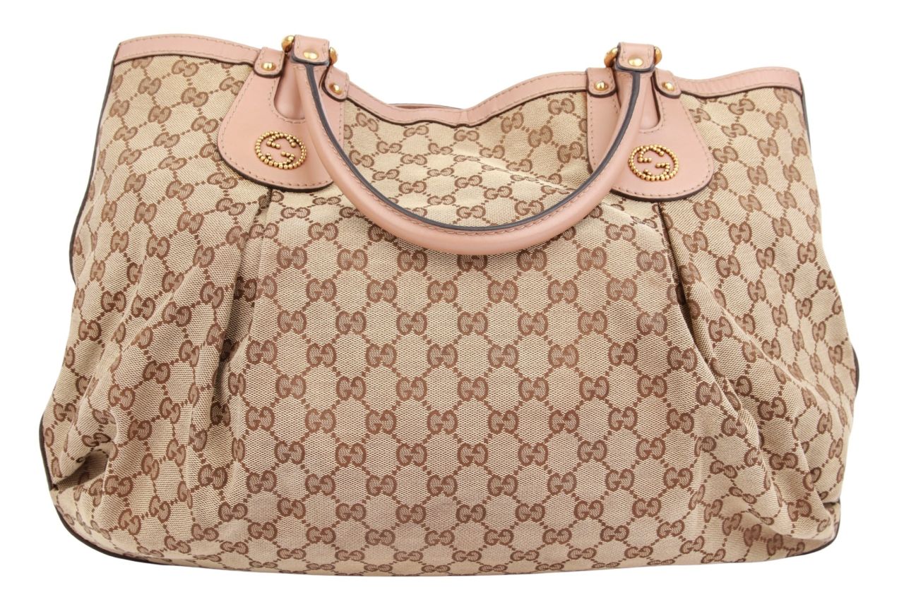 Gucci Scarlett Tote Bag GG Canvas Beige