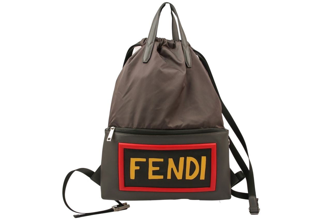 Fendi Rucksack Nylon Grau