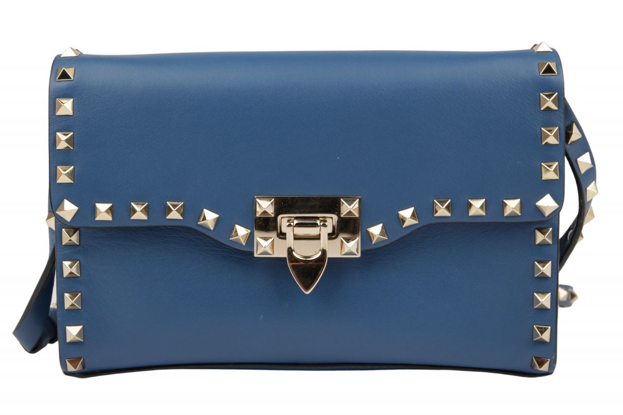 Valentino Rockstud Crossbody Bag Blau