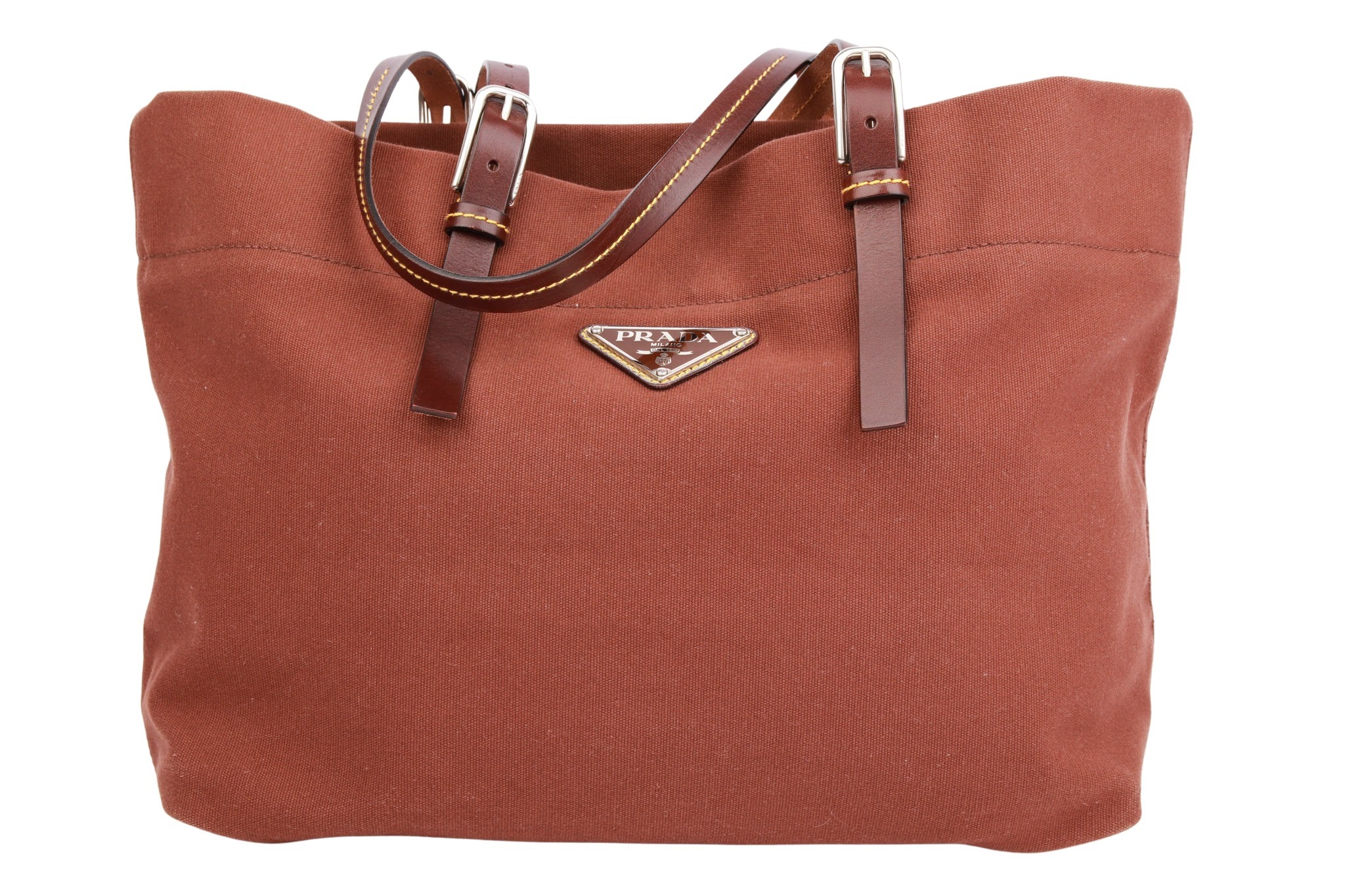 Prada Canvas Shopper Braun