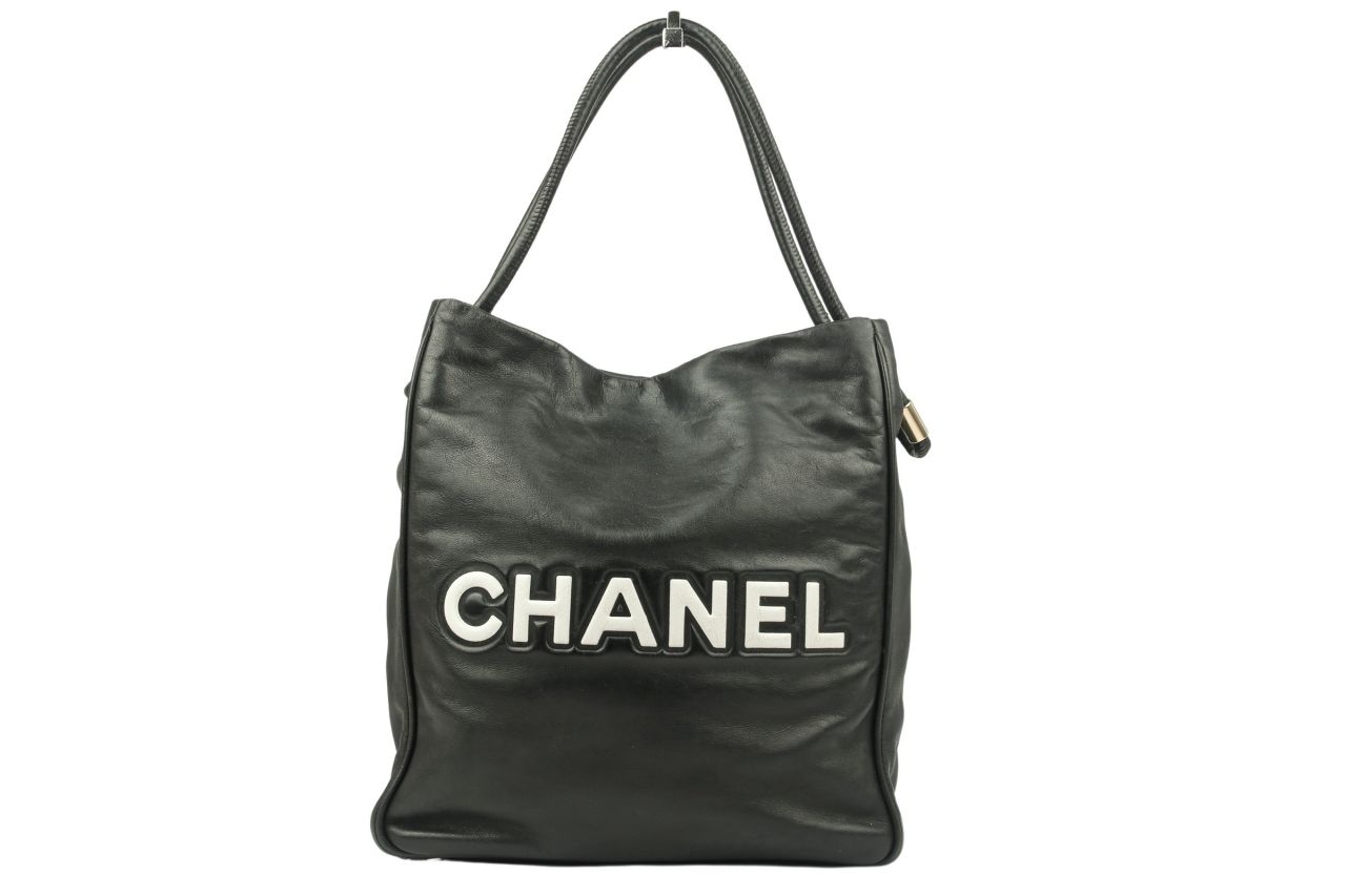Chanel Camellia Tote Bag Leder Schwarz