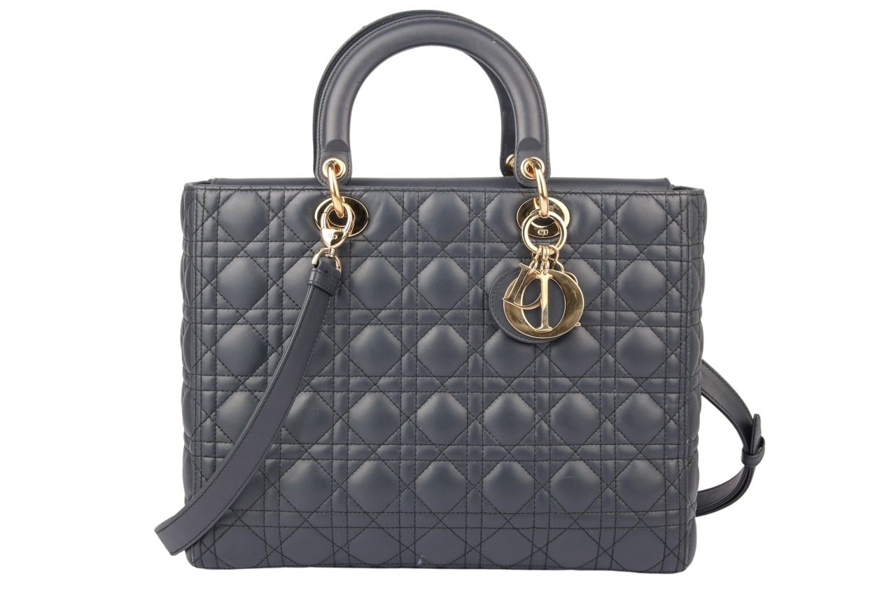 Dior Lady Dior Large Dunkelblau