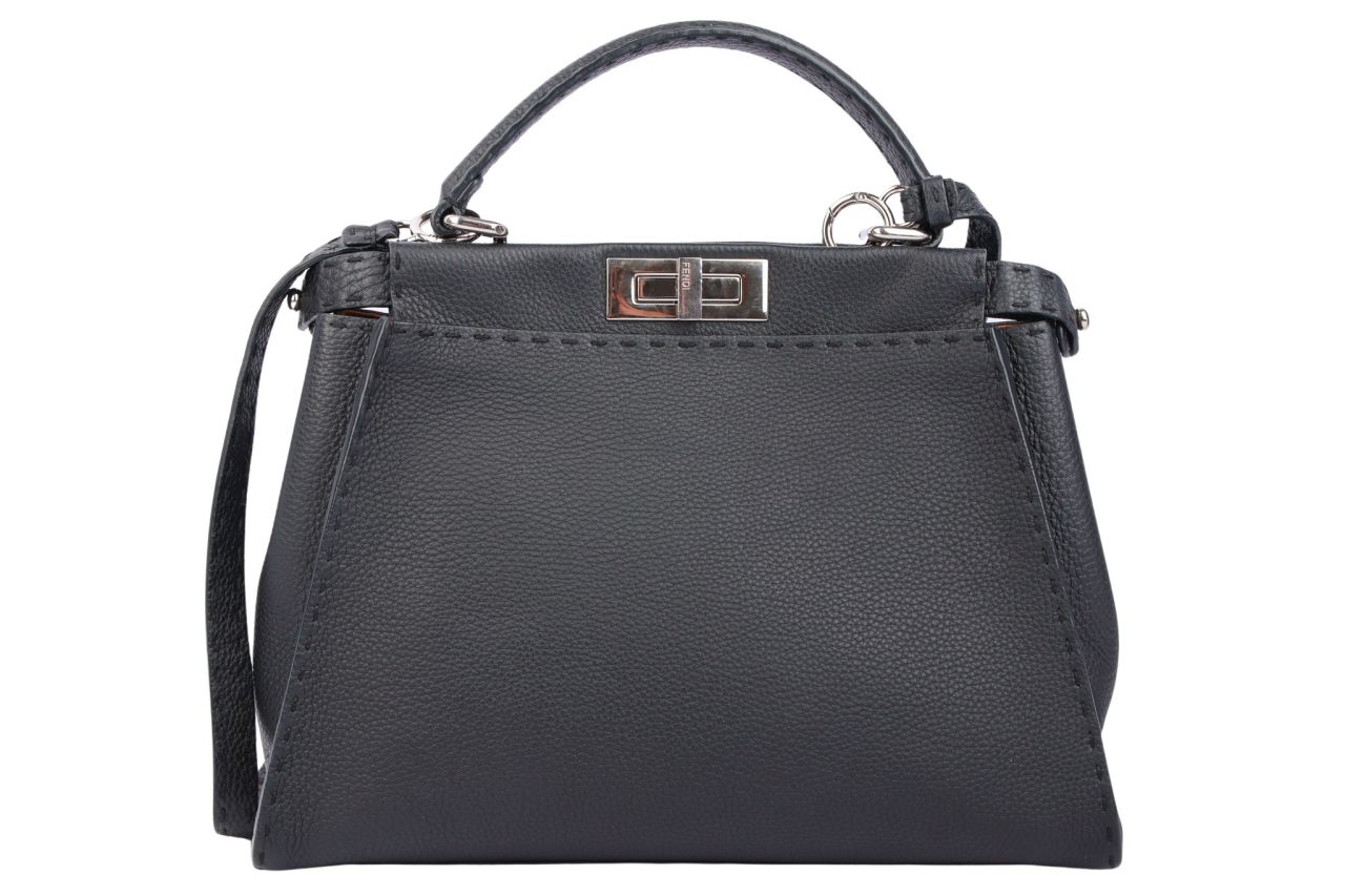 Fendi Peekaboo Medium Schwarz Leder