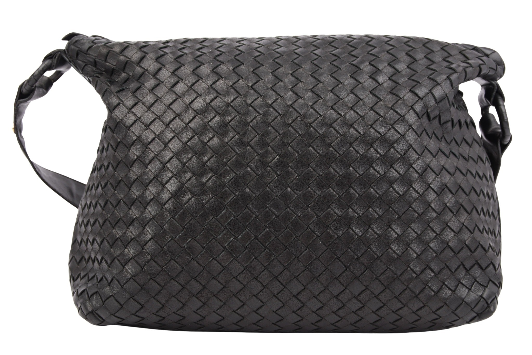Bottega Veneta Intrecciato Hobo Bag Schwarz