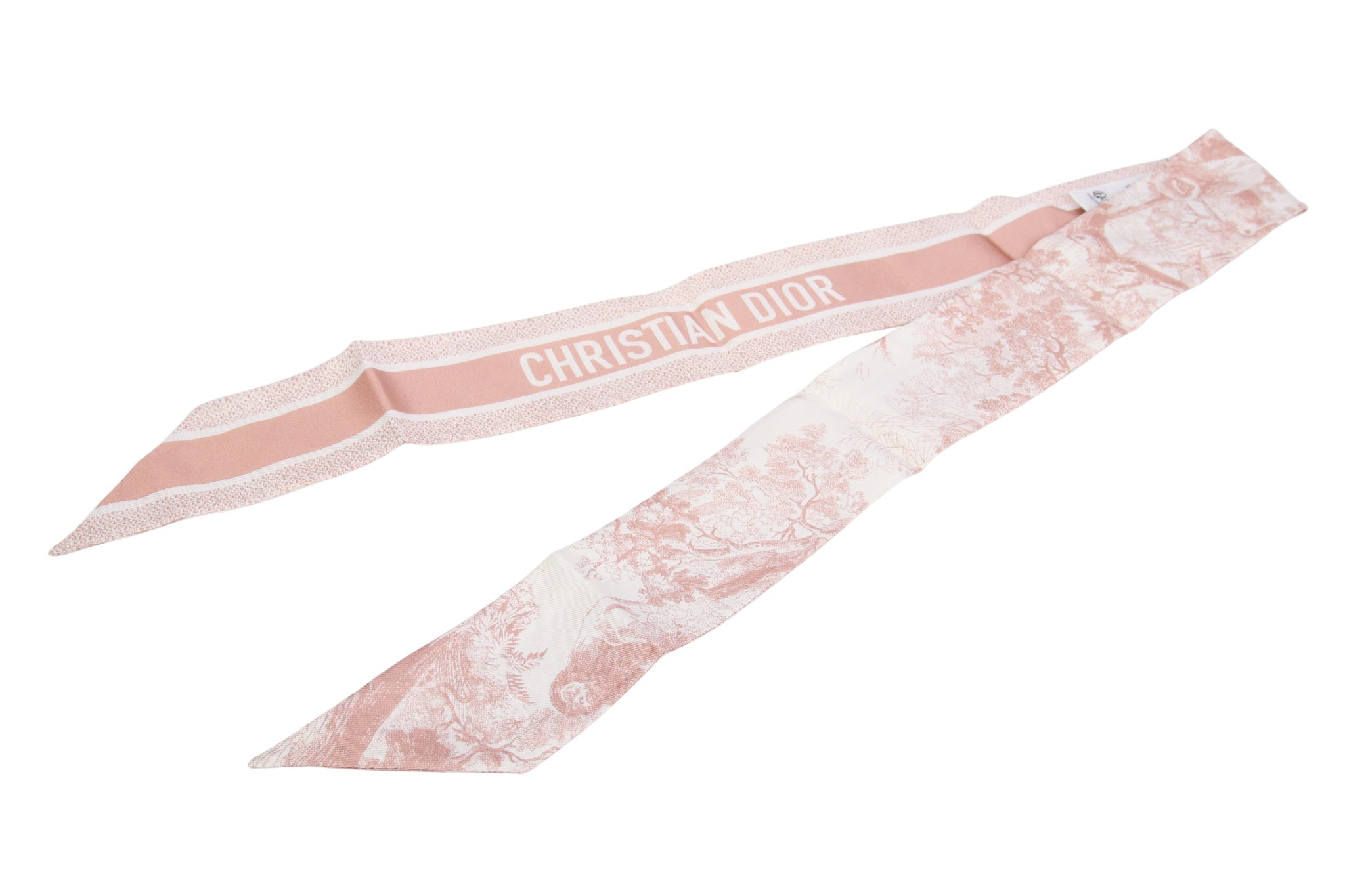 Dior Seidentwill Rosa / Weiß